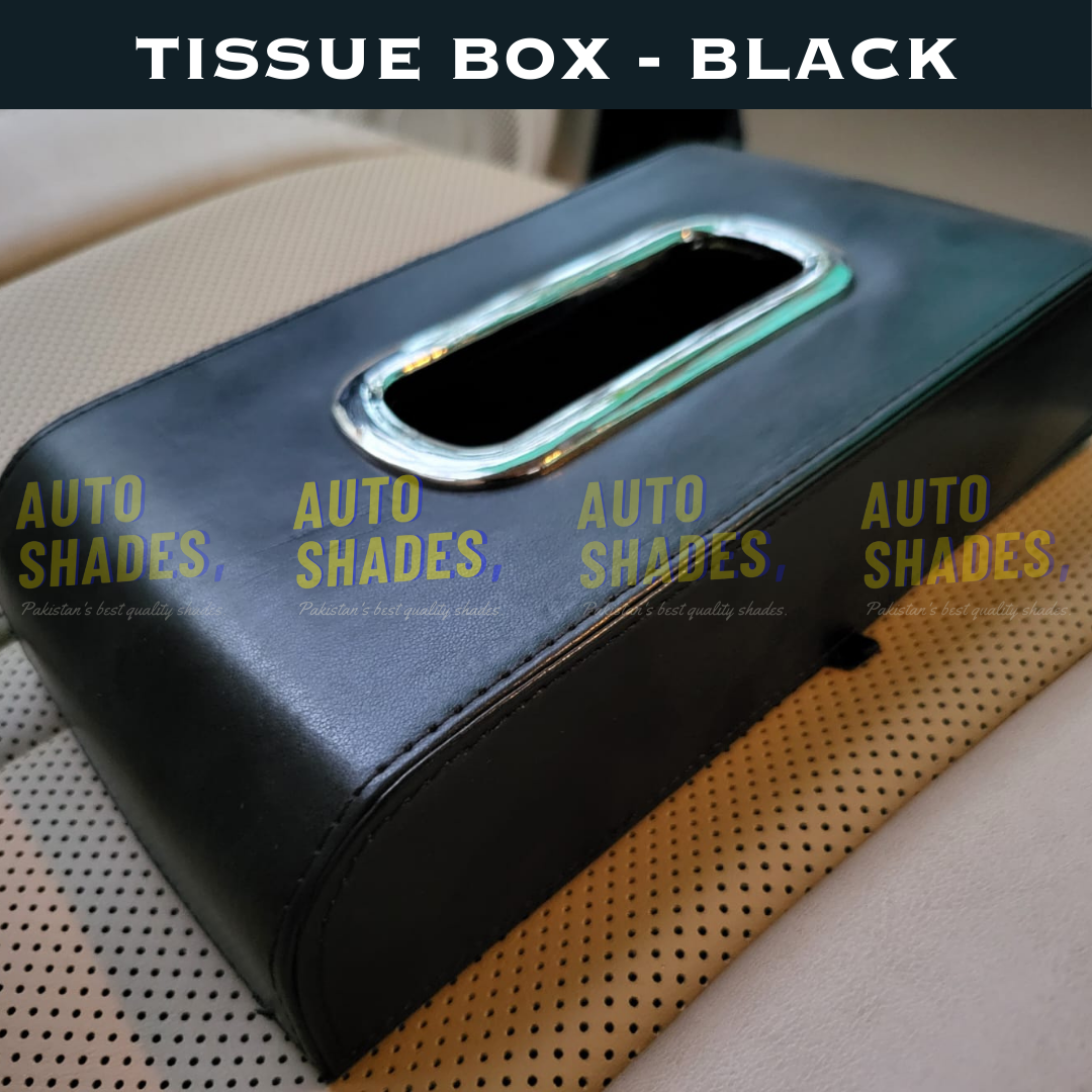 Tissue Box - Synthetic Leather (Black)