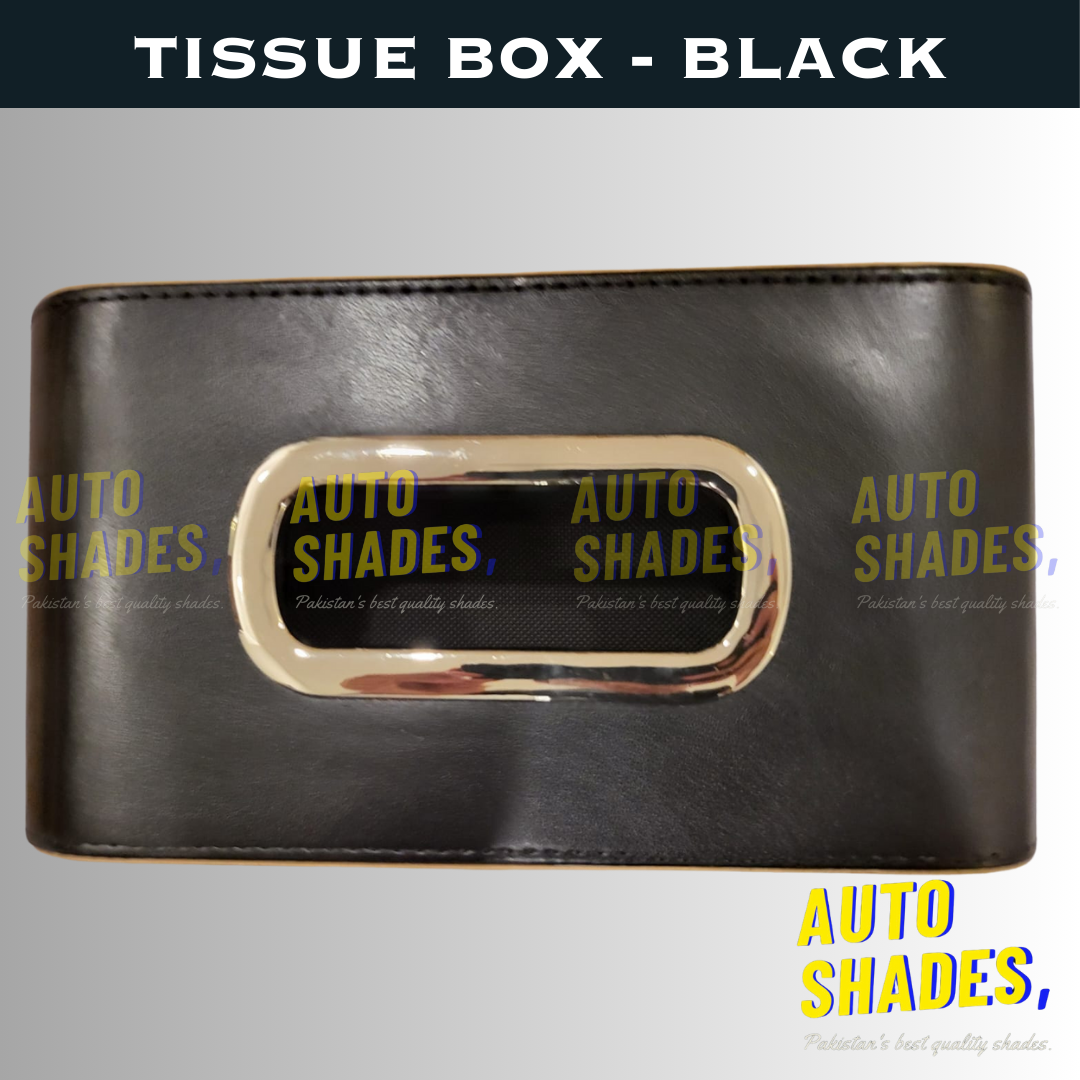 Tissue Box - Synthetic Leather (Black)